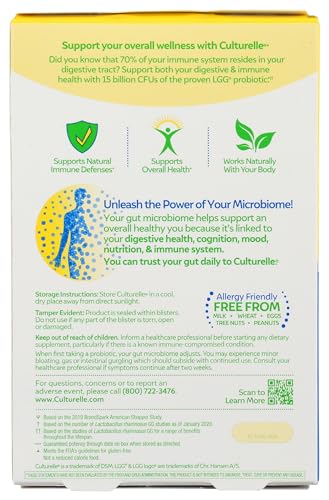 Culturelle Health & Wellness Probiotic Vegetarian Capsules 30 Ea