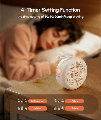 Tcnoll Portable White Noise Machine For Sleeping 29 Soothing Non-Looping Sounds For Adults & Kids 50H Babies Sleeping Sounds Machine Timer Memory Function Traveling For Relax-2026 Updated Version