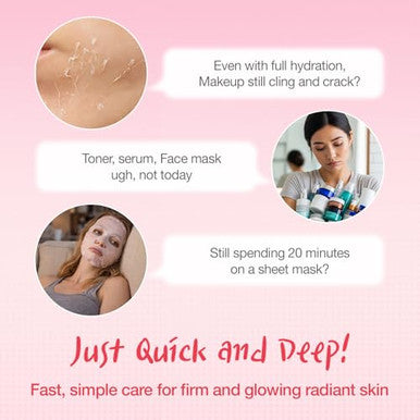 Essenherb Quick & Deep Bubble Serum Essence With Hibiscus Collagen Micro Bubble Mask For Daily Hydration Fast-Absorbing Serum That Helps Revitalize Dull Skin For A Healthy Glow 3.28 Fl Oz