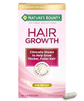 Nature's Bounty Optimal Solutions Hair Growth Supplement with Biotin Hair Growth Vitamins with Biotin Silicon and Arginine 1 Per Day 30 Capsules One Month Supply