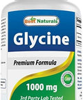 Best Naturals Glycine Supplement 1000 Mg For Energy Production 180Count