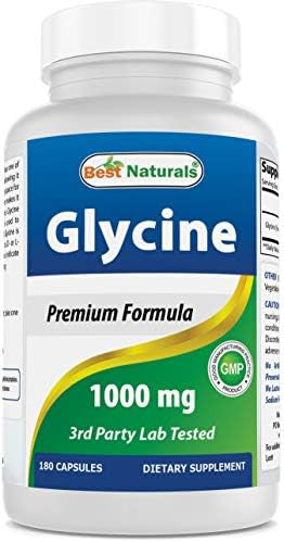 Best Naturals Glycine Supplement 1000 Mg For Energy Production 180Count