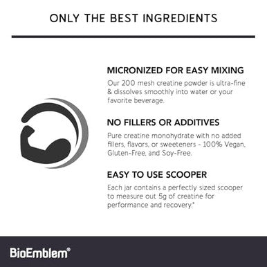 Bioemblem Creatine Monohydrate Powder 300G