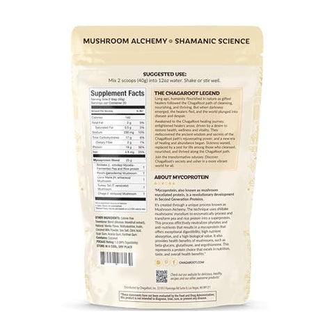 Lakanto Classic Monk Fruit Sweetener with Erythritol 1 lb and ChagaRoot MycoProtein Mushroom Protein Powder Vanilla 1.76 lb