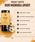 One Tree Hill New Zealand Manuka Honey, MGO 100+ Certified Raw Manuka Honey, Monofloral, 100% Pure Single-Origin, Squeeze Bottle for Toast, Yogurt, Oatmeal, Baking - 12.3 oz (350 g)
