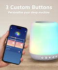 Easysleep White Noise Machine Baby Sound Machine For Sleeping With 12 Night Light Colors 30 Soothing Sounds 4 Timer Portable Sleep Machine For Kids Baby Adults Smart App Control Touch Control