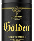 Ambrosia Golden Super Turmeric Bioavailable Curcumin Support Healthy Gut & Brain Health Joint Support 765Mg Of Active Curcuminoids 60 Veggie Capsules (30 Day Supply)