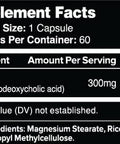 Leviathan Nutrition Tudca Bile Salts 300Mg - Tudca (Tauroursodeoxycholic Acid) Supplement 60 Capsules