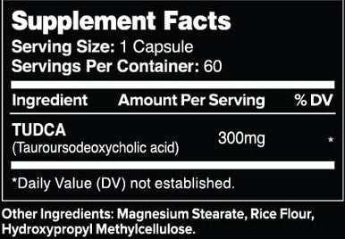 Leviathan Nutrition Tudca Bile Salts 300Mg - Tudca (Tauroursodeoxycholic Acid) Supplement 60 Capsules