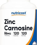 Nutricost Zinc Carnosine 86Mg 120 Capsules Nongmo Gluten Zinc Lcarnosine Supplement