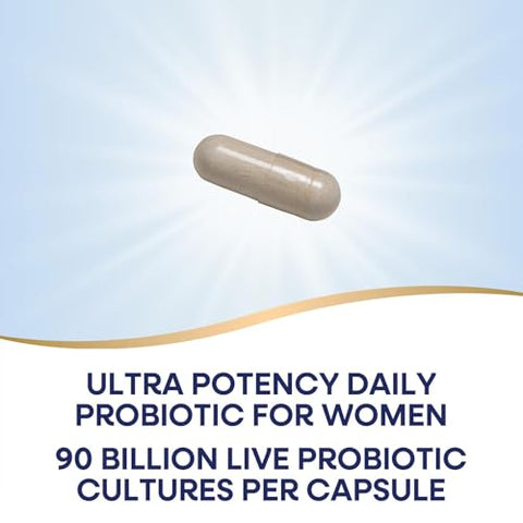 Nature'S Way Fortify Optima Probiotic For Women Ultra Potency Probiotic For Vaginal Health 90 Billion Live Cultures Supports Digestive Balance And Immune Health 30 Capsules (Packaging May Vary)