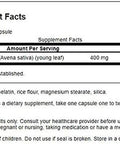 Swanson Full Spectrum Avena Sativa (Green Oat Grass) - Herbal Supplement Promoting Nervous System Health - Natural Formula Supporting Overall Wellness - (60 Capsules 400mg Each) 3 Pack