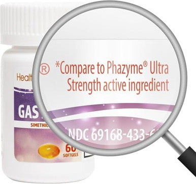 HealthA2Z Gas Relief Simethicone 180mg | Relieves from Stomach Discomfort and Gas | Anti Flatulence | Relieves Gas Fast