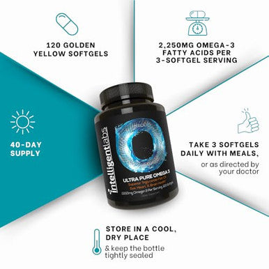 Intelligent Labs Triglyceride Omega 3 120 Softgels 2250Mg