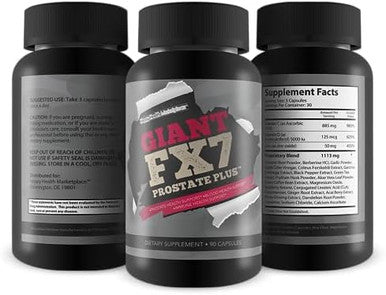 Giant Fx7 Prostate Plus - Prostate Supplements For Prostate Support & Blood Flow Support - Support Energy & Endurance - Promote Healthy Prostate Function & Size - Male Prostate Support With Zinc