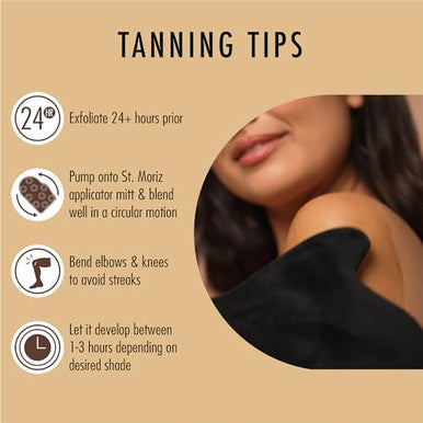 St. Moriz Professional 1 Hour Fast Self Tanner Mousse Light To Dark With Self Tanning Mitt With Aloe Vera & Vitamin E - 6.76 Fl Oz