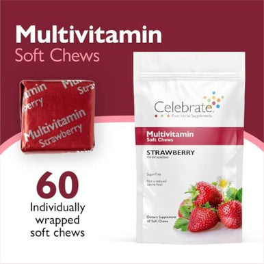 Celebrate Vitamins Bariatric Multivitamin Soft Chews - Essential Vitamins & Minerals Sugar & Gluten Free - Gastric Bypass & Sleeve Gastrectomy Supplement - 60 Soft Chews