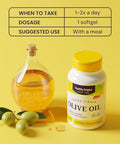 Healthy Origins Extra Virgin Olive Oil 1,250 mg (Made with Organic Extra Virgin Olive Oil, Non-GMO, Gluten Free, Cardiovascular Support), 120 Softgels