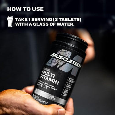 Muscletech Platinum Multivitamins For Men & Women Multivitamin Supplement For Immune Support 18 Vitamins & Minerals Vitamin A C D E B6 B12 Daily Workout Supplements For Men 180 Capsules