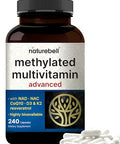 Methylated Multivitamin for Men and Women 240 Capsules 27in1 Formula with Vitamins B Complex C D3 K2 NAD NAC CoQ10 Resveratrol Magnesium Zinc and More Daily Essential Vitamins
