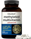 Methylated Multivitamin for Men and Women 240 Capsules 27in1 Formula with Vitamins B Complex C D3 K2 NAD NAC CoQ10 Resveratrol Magnesium Zinc and More Daily Essential Vitamins