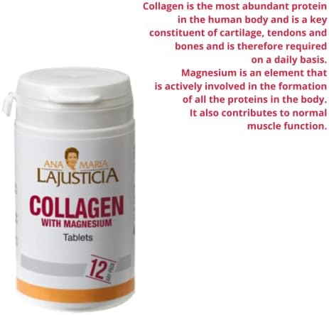 Ana Maria Lajusticia High Absorption Hydroliezd Collagen Pills With Magnesium. Healthy Skin Nails Hair And Ligaments. Natural Supplement 75 Tablets.