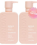 Monday Haircare Repair Shampoo And Conditioner Set 12Oz For Dry To Damaged Hair Made With Keratin Coconut Oil Shea Butter And Vitamin E