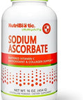 Nutribiotic - Sodium Ascorbate Buffered Vitamin C Powder 16 Oz Vegan Non-Acidic & Easier On Digestion Than Ascorbic Acid Essential Immune Support & Antioxidant Supplement Gluten & Gmo
