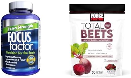 Focus Factor Adults Extra Strength Brain Supplement 120 Count & Garden Of Life Dr. Formulated Women'S Probiotics 50 Billion 30 Capsules