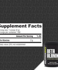 Nutrabio Beta Alanine Pre-Workout Supplement - Beta Alanine Powder 360G Powder