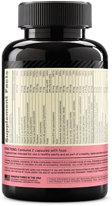 Optimum Nutrition Opti Women Daily Multivitamin For Women Immune Support Supplement With Iron 30 Day Supply 60 Count