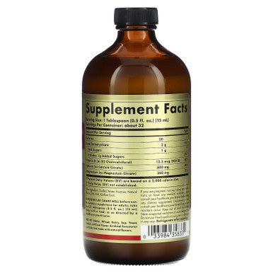 Solgar Liquid Calcium Magnesium With Vitamin D3 Strawberry 16 Oz