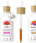 Rainbo Alcohol Mushroom Bundle Reishi Mushroom Extract + Turkey Tail Mushroom Tincture Dail Tinctures For Comprehensive Immune Support Vegan Liquid Mushroom Supplements