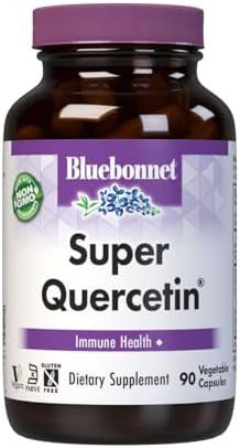 Bluebonnet Bb553 Nutrition Super Quercetin Vegetable Capsules Vitamin C Formula Best For Seasonal & Immune Support Non Gmo Gluten Soy Milk Kosher White 90 Count (Pack Of 1)