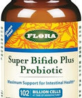 Flora Super Bifido Plus 102 Billion Cfu Raw Probiotics For Men & Women Bifidobacterium Lactobacillus Digestion Ibs Immune System Gut Balance Supplements 30 Vegetarian Capsules