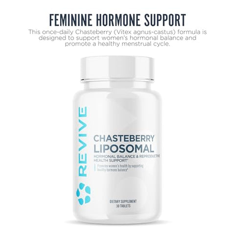 Revive Md Chasteberry Supplement For Women - Chaste-Berry Liposomal (Vitex Agnus-Castus) - Supports Women'S Health Hormone Balance & Fertility (30 Tablets 30 Servings)