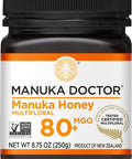 Manuka Doctor - MGO 80+ Manuka Honey Multifloral, 100% Pure New Zealand Honey. Certified. Guaranteed. Raw. Non-GMO (8.75oz)