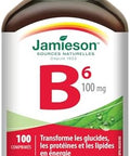 Jamieson Vitamin B6 (Pyridoxine) 100 Mg 100 Tabs