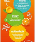 EmergenC Chewable Vitamin C 1000Mg With B Vitamins And Antioxidants Tablet (40 Count Orange Blast Flavor) Dietary Supplement