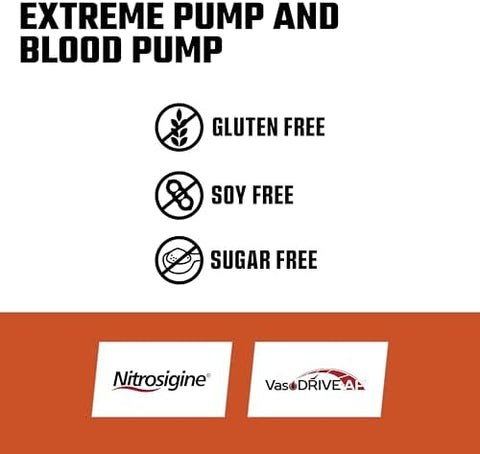 Axe & Sledge Supplements Pumpies Nitric Oxide Booster With Vasodrive-Ap And Nitrosigine Increase Pumps Performance And Recovery 20 Servings 100 Capsules