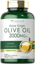 Carlyle Olive Oil Extra Virgin 2000mg | 120 Softgel Capsules | Cold Pressed | Non-GMO & Gluten Free Herbal Supplement