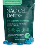 Etta Vita Sugar-Free Nac Gummies N Acetyl Cysteine Supplement With Milk Thistle Glutathione & Selenium Nac Supplement For Energy Respiratory Health Liver Detox & Cleanse Kidney Antioxidant Support