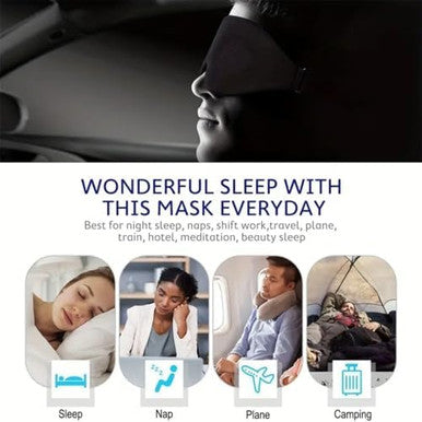 Innoflyx 100 6A Mulberry Silk Sleep Mask For Women & Men Soft Breathable Eye Mask For Sleep Blackout Design For Migraine Relief & Puffy Eyes Perfect For Travel Office Airplane Eye Care