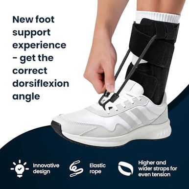 Welnove Afo Foot Drop Brace Adjustable Drop Foot Braces For Men & Women Soft And Comfortable Ankle Support For Walking Fits Left Or Right Foot Improves Gait & Stability