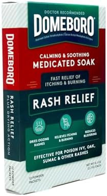 Domeboro Soothing Soak Rash Relief Powder Packets 12 Each (Pack Of 4)