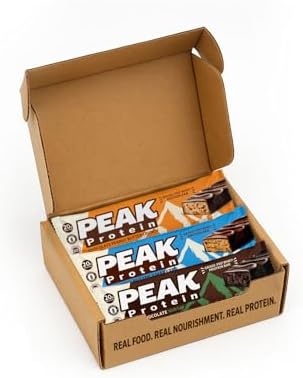 Peak Protein Bars Almond Butter Amaretti Natural Grassfed Whey 19G Protein Nongmo Gluten Organic Milk Chocolate (12 Bars)