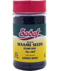 Sadaf Black Sesame Seeds - Sesame Seeds for Cooking and Food Flavoring - Spice Mediterranean Cuisine - Semillas de Ajonjoli - Kosher - 6 Oz Bottle with Shaker Top