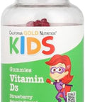 California Gold Nutrition Vitamin D3 For Children No Gelatin Natural Strawberry 60 Vegetarian Gummies 1 Count (Pack Of 1)