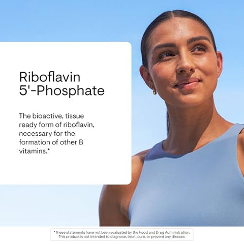 Thorne - Riboflavin 5'-Phosphate - Bioactive Tissue Ready Form Of Vitamin B2 For Methylation Support - Vitamin B2 Supplement - Third-Party Certified - Gluten Dairy & Soy-Free 60 Capsules