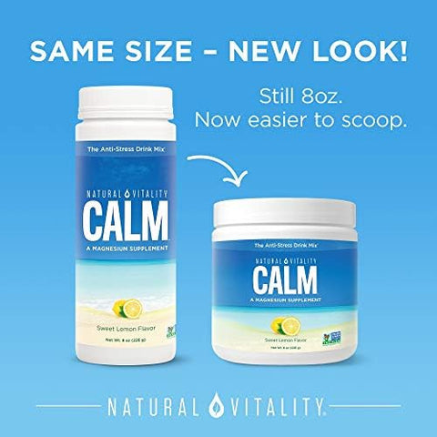 Natural Vitality Sweet Lemon Flavor Magnesium AntiStress Drink Mix 8 Oz